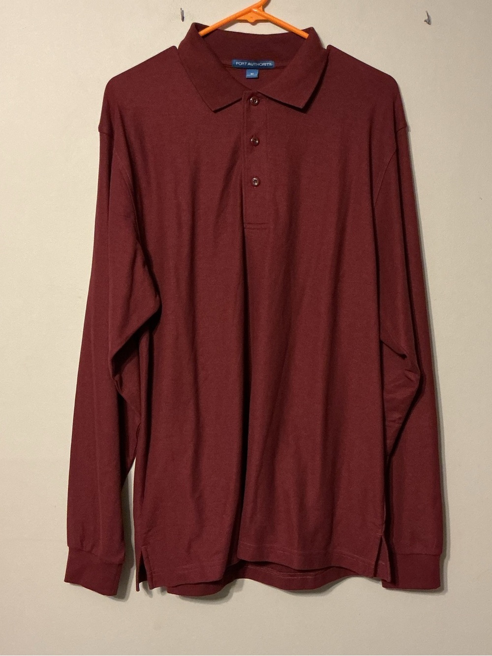 Port Authority Long Sleeve Polo Shirt - Maroon
